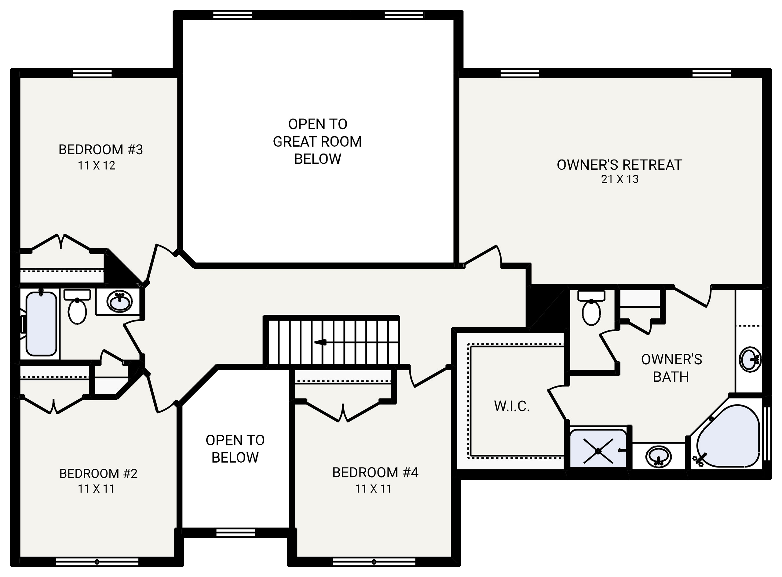 Dearborn 4 Bedroom, 2.5 Bath House Plan 2800 Sq Ft House Plans