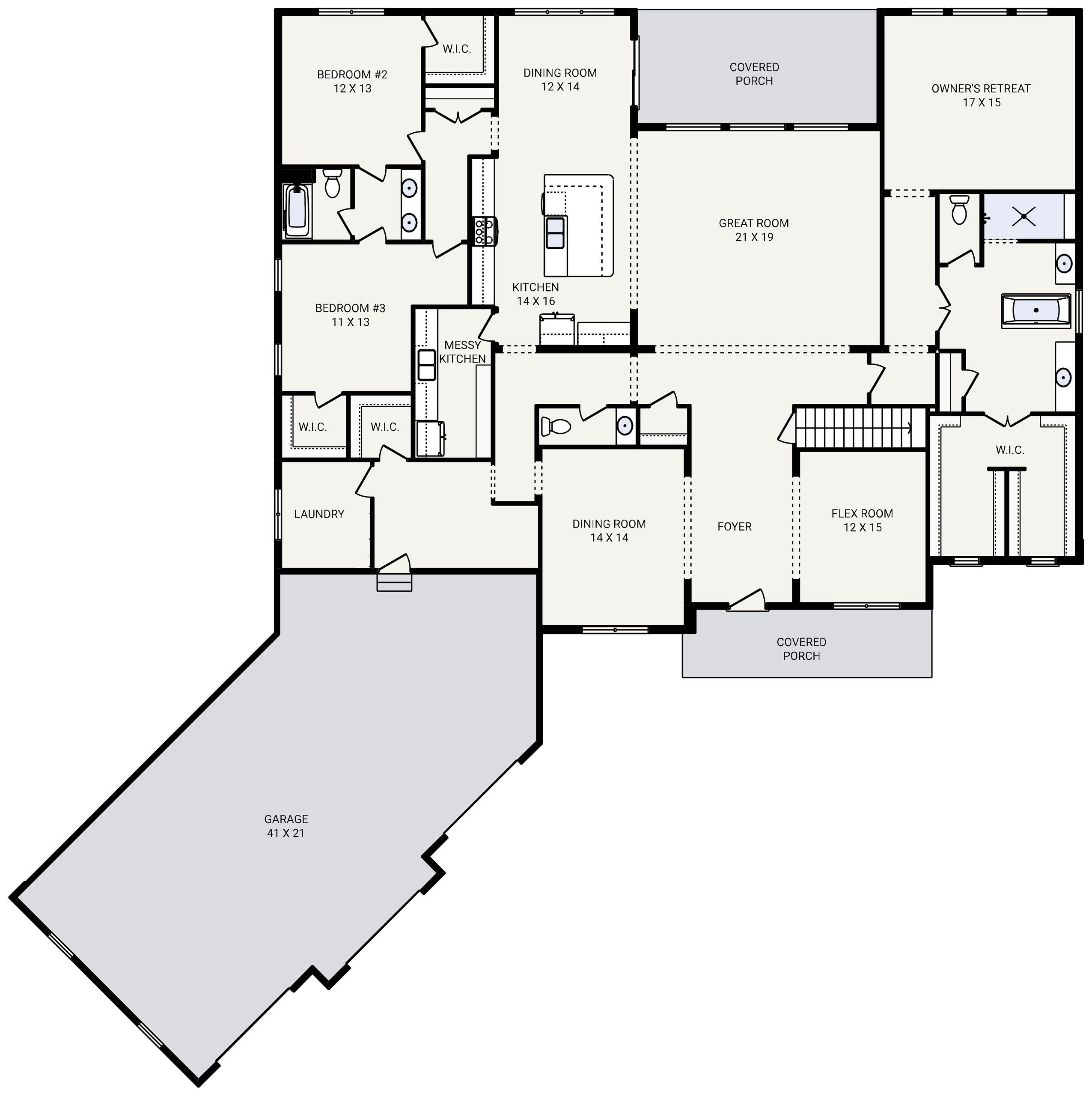Maplewood 3 Bedroom, 2.5 Bath House Plan 3300 Sq Ft House Plans