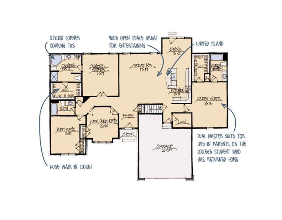 Oakley Dual Master Custom Home Builders Schumacher Homes