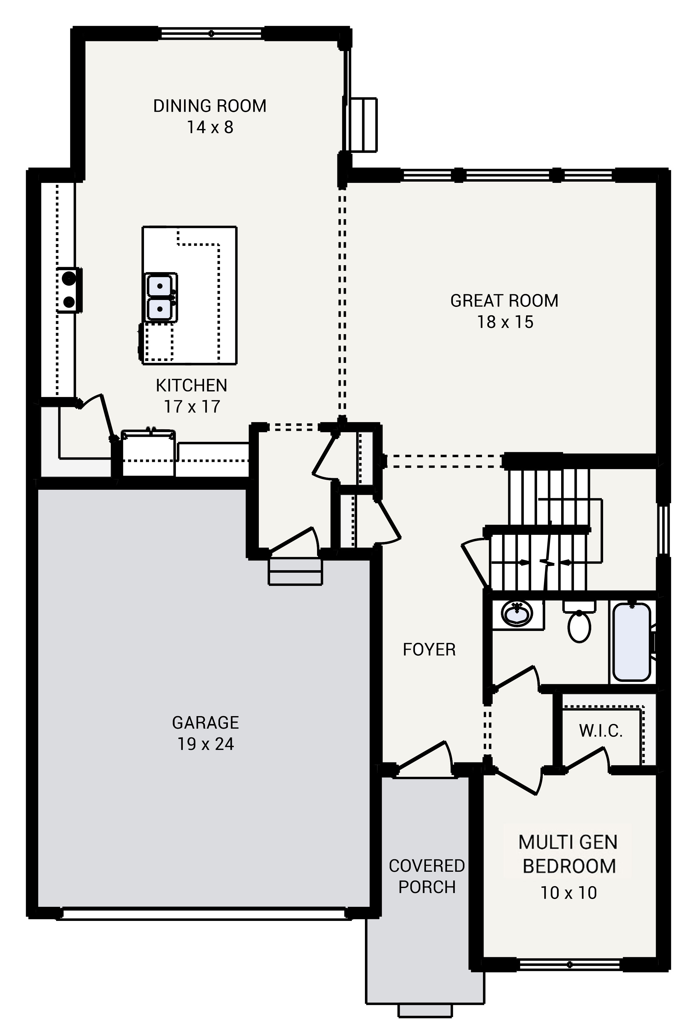 Wood Creek 5 Bedroom, 3.0 Bath House Plan 2600 Sq Ft House Plans