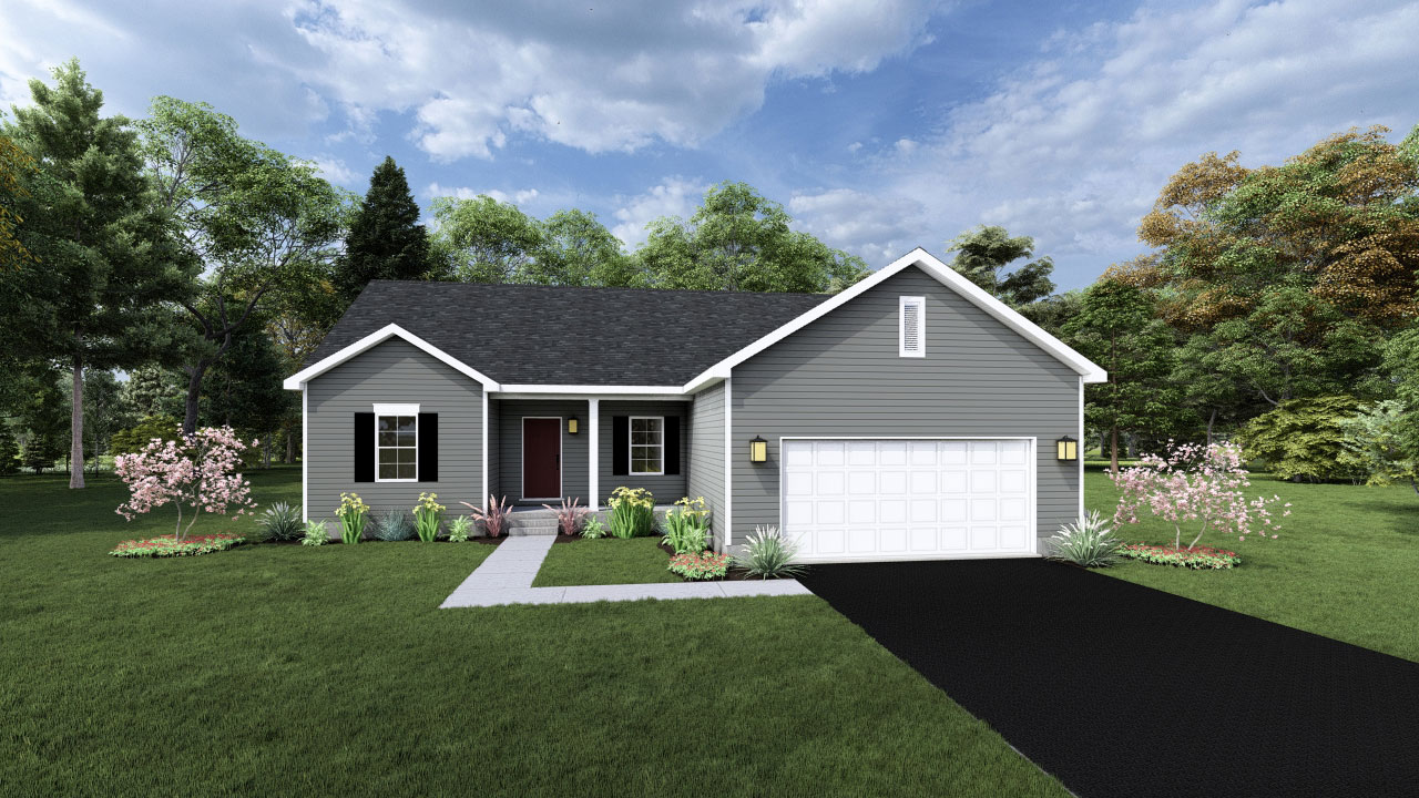 Westfield 3 Bedroom, 2.0 Bath House Plan 1300 Sq Ft House Plans