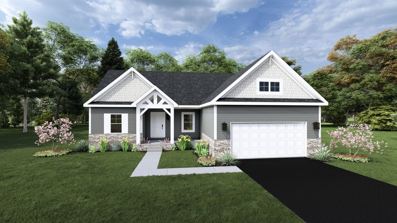 Westfield 3 Bedroom, 2.0 Bath House Plan 1300 Sq Ft House Plans