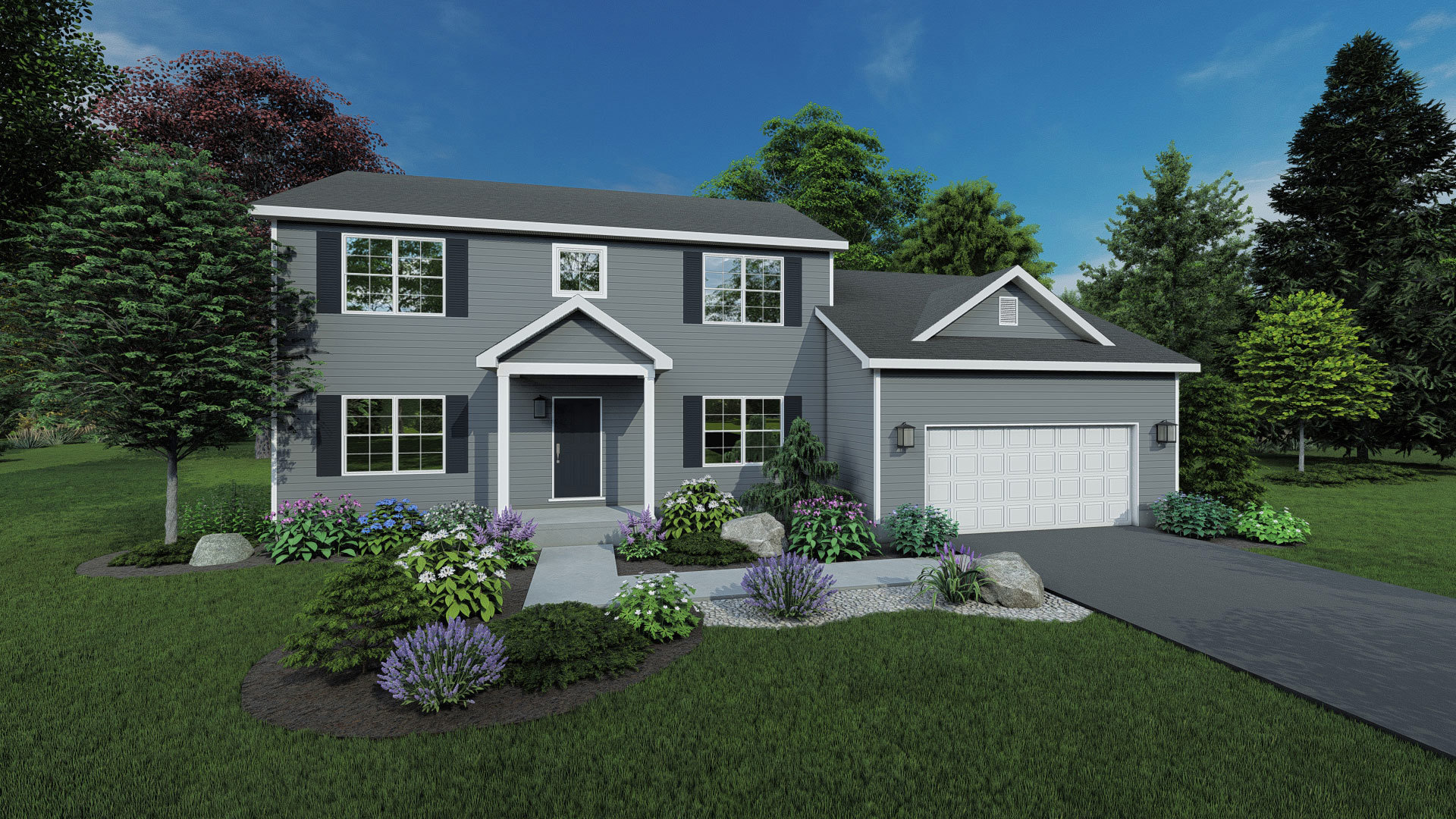 Bridgeport 3 Bedroom, 2.5 Bath House Plan 2100 Sq Ft House Plans