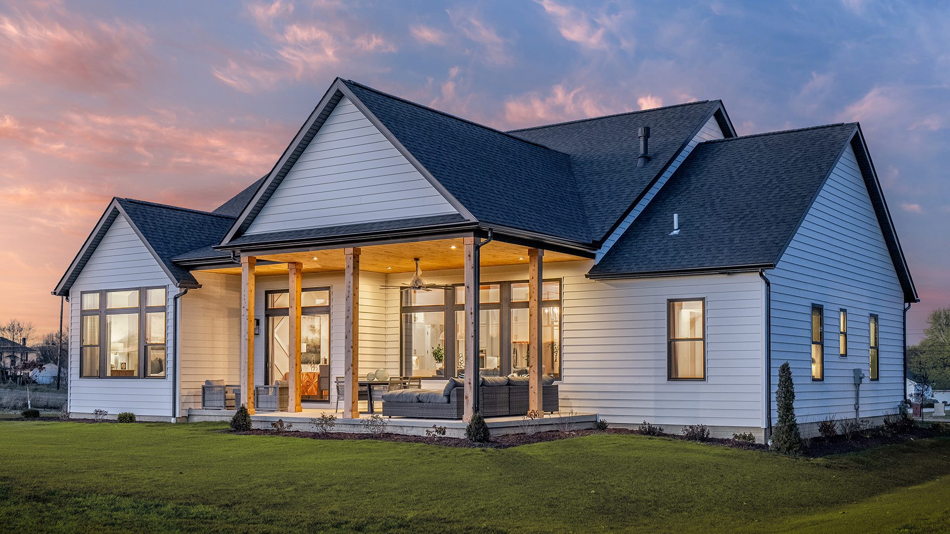 Charleston II Modern Hill Country Model Home in Ravenna, Ohio