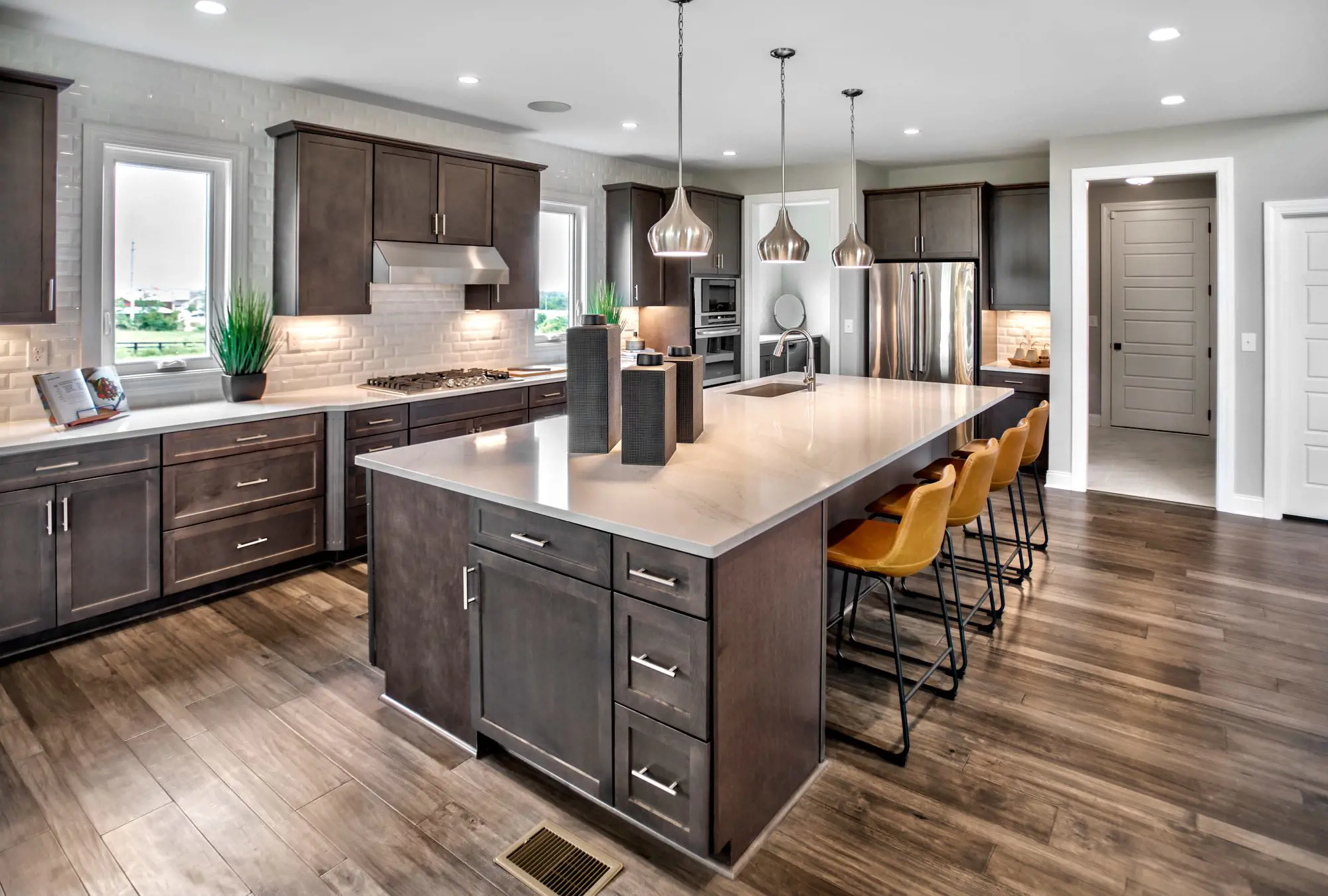 Brown Kitchen Island