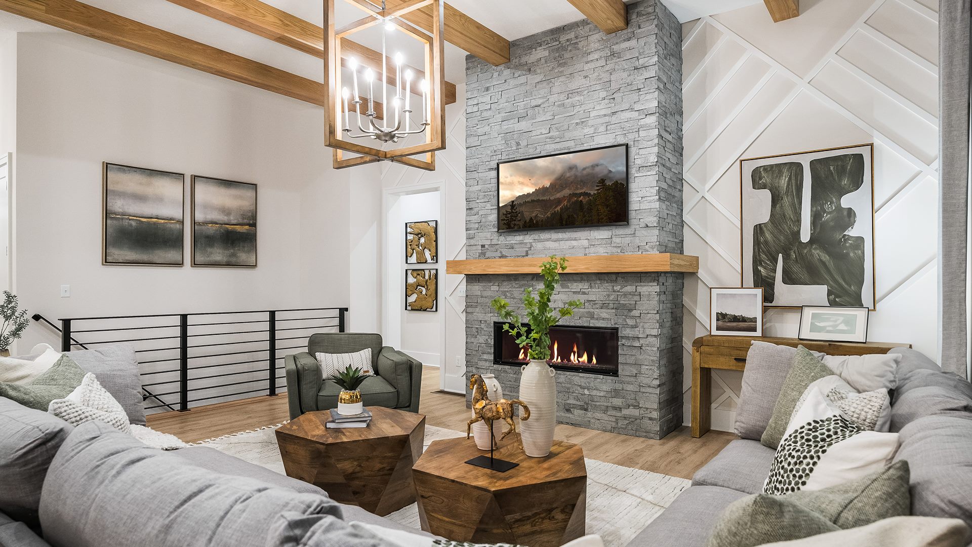 Charleston II Modern Hill Country Model Home in Ravenna, Ohio