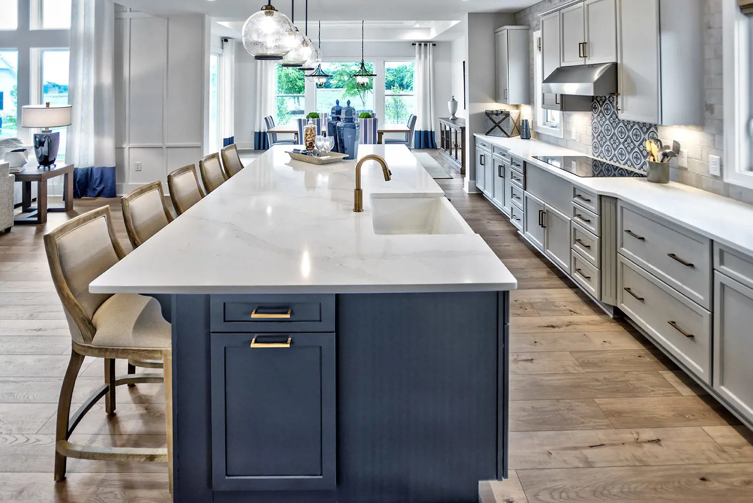 Blue Kitchen Island